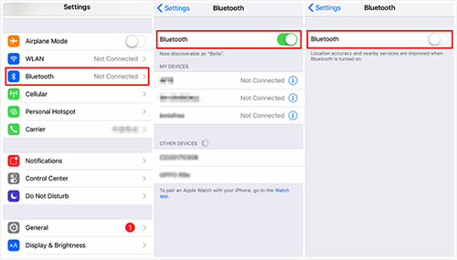 turn off bluetooth
