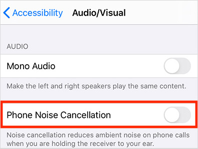 disable phone noise cancellation