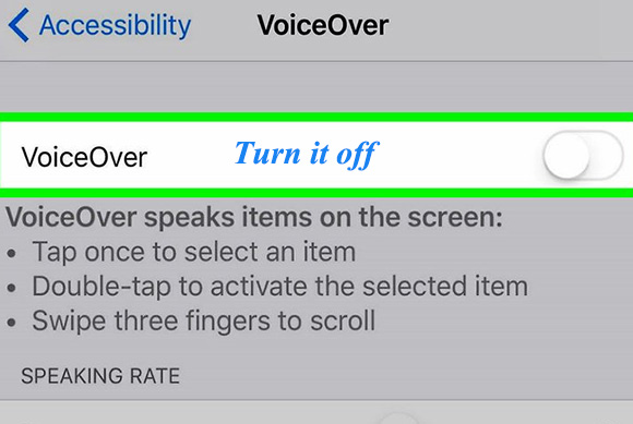 turn voice over off