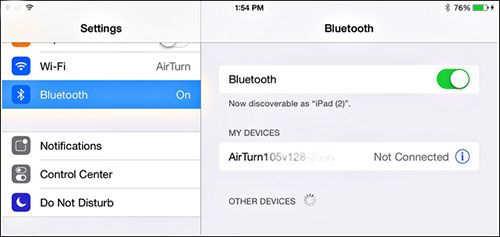turn on bluetooth