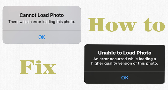 unable to load photo iphone