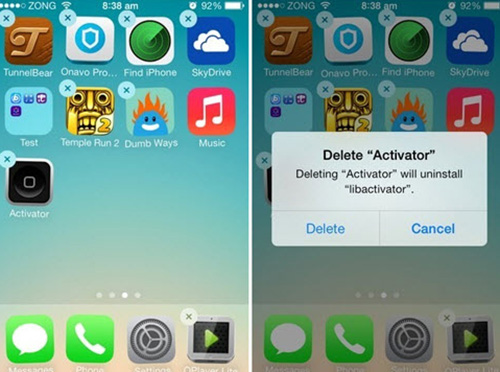 uninstall app