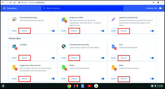 disable extension