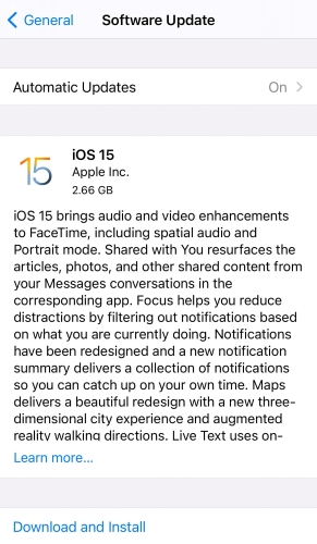 update to the latest ios