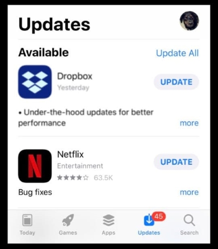 update netflix on iphone