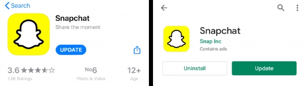 update snapchat