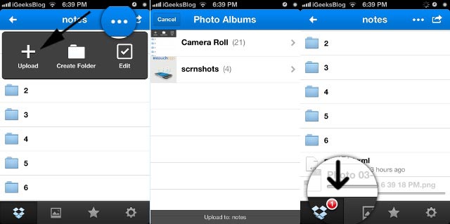 upload heic to dropbox