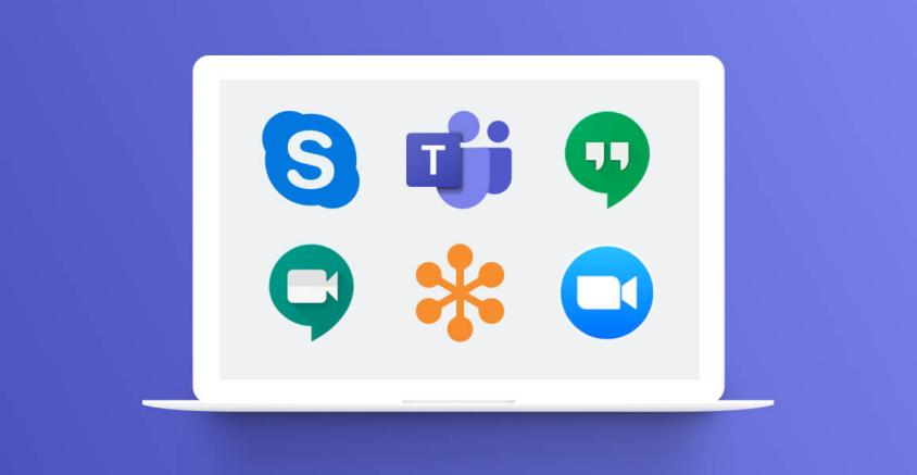 icons of different video conferencing software