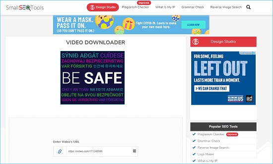 video downloader by small seo tools