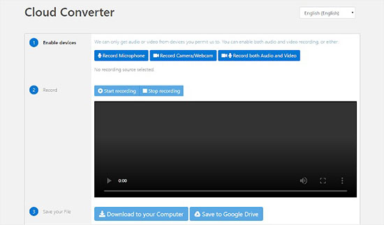 video recorder for google drive