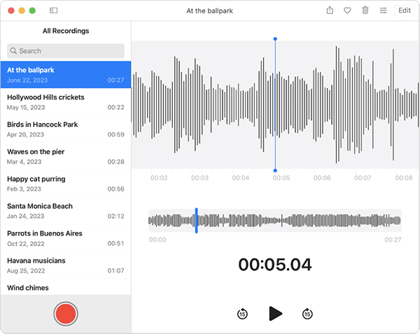 voice memos