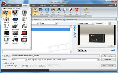 vadc free video converter