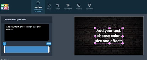 watermark video online in pixiko