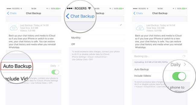 whatsapp auto backup