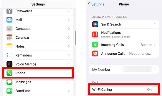 close wifi calling