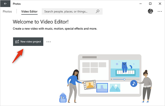 windows inbuilt video editor