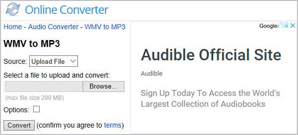 wmv to mp3 onine converter
