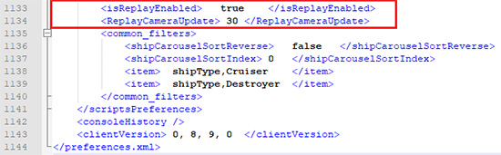 wows turn on record replay