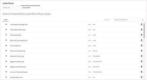 how to download sound effects for youtube videos