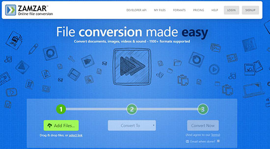 zamzar wav to mp4 converter free