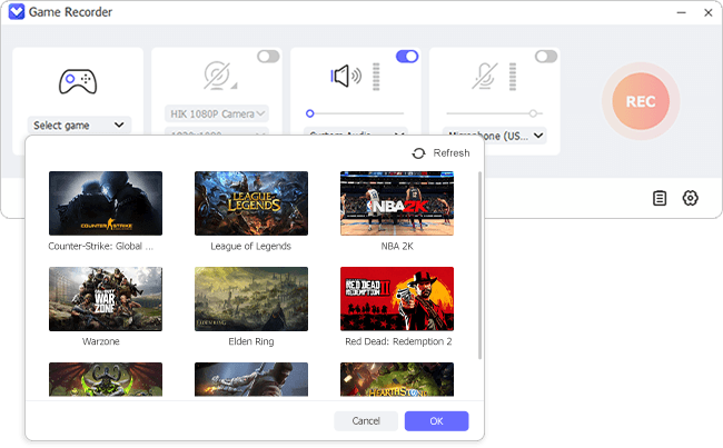 game recorder interface