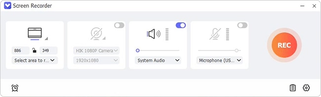 adjust recording area