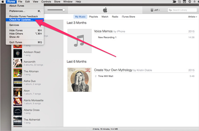 updata iTunes on Mac