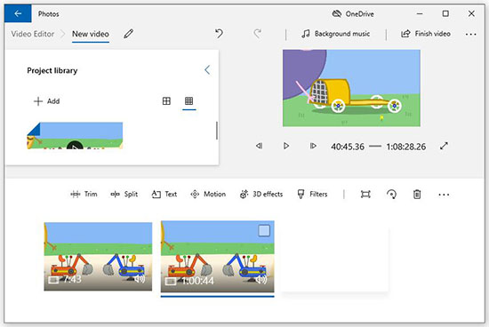 trim videos windows 10 photos